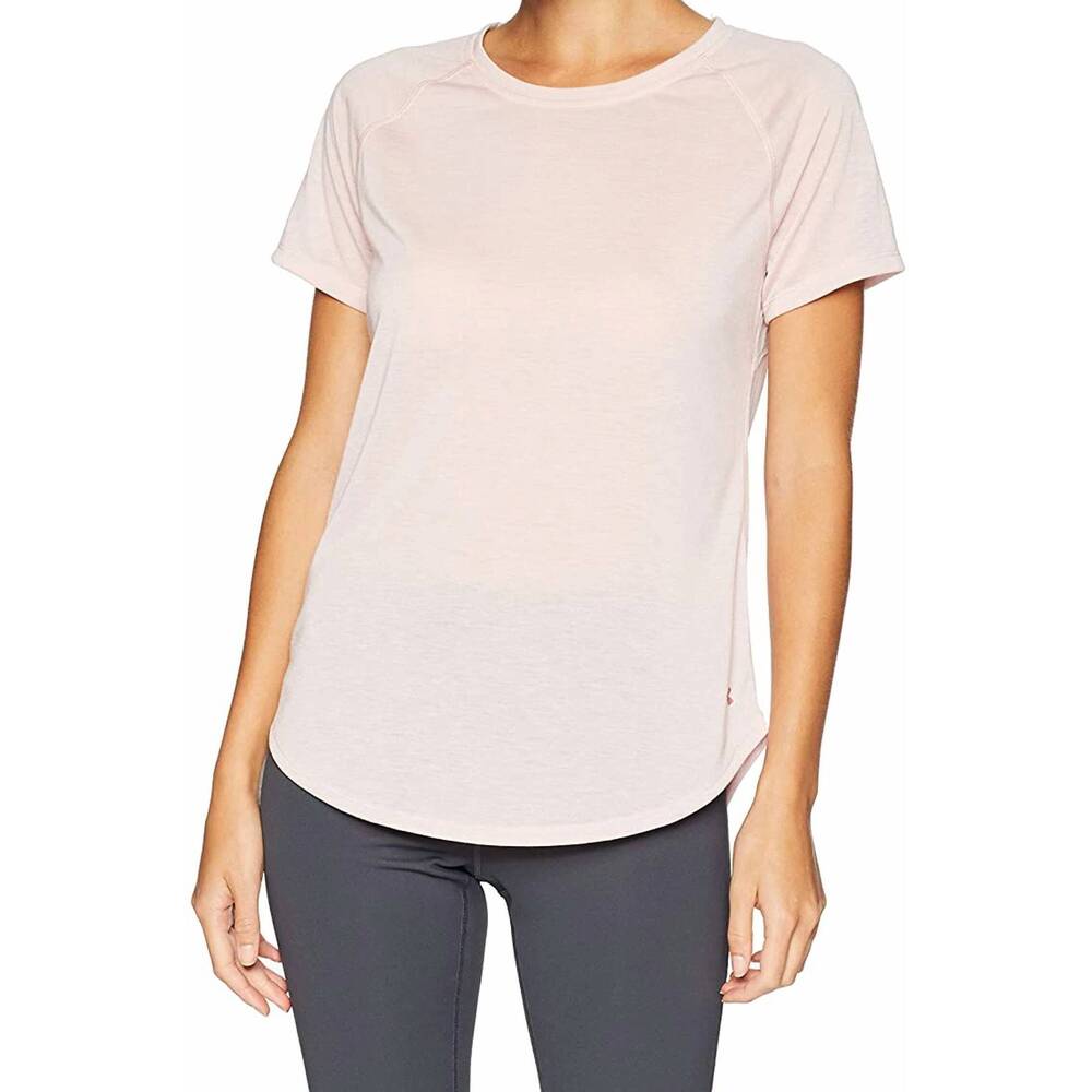 NEW UNDER ARMOUR activewear whisperlight strappy back t-shirt in flushed pink/to